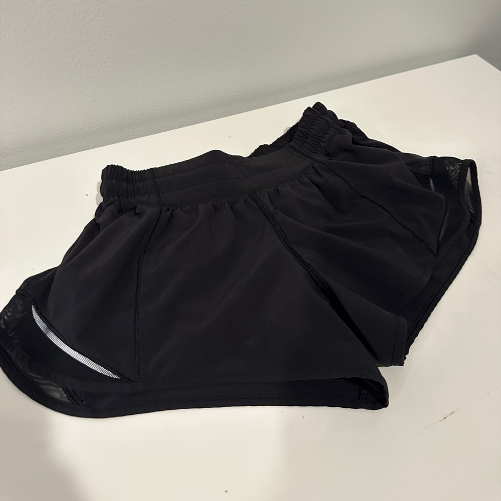 Black Lululemon Size 6 Hotty Hot Shorts